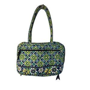 Vera Bradley Daisy Daisy Betsy blue green yellow floral Overnight Tote handbag